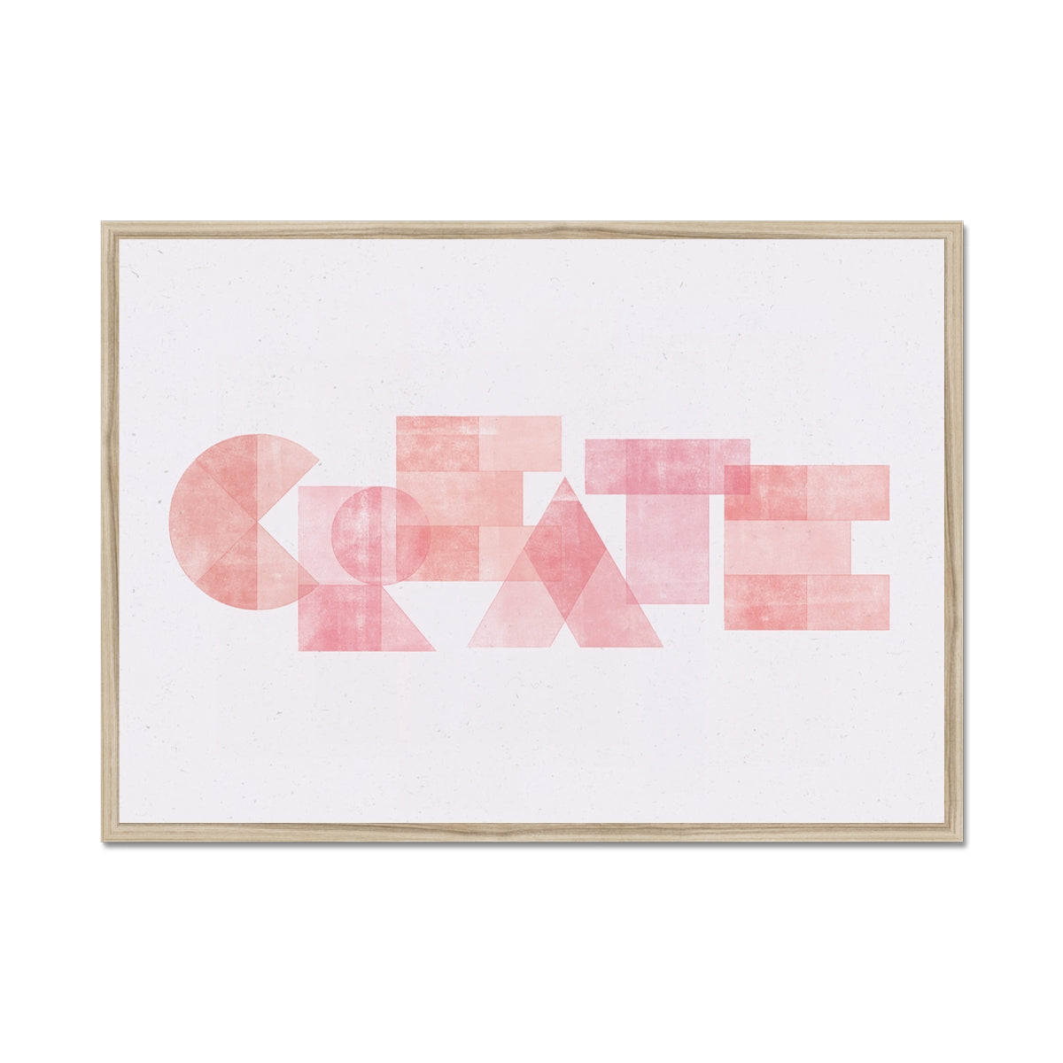 CREATE - Geometric Typography Print