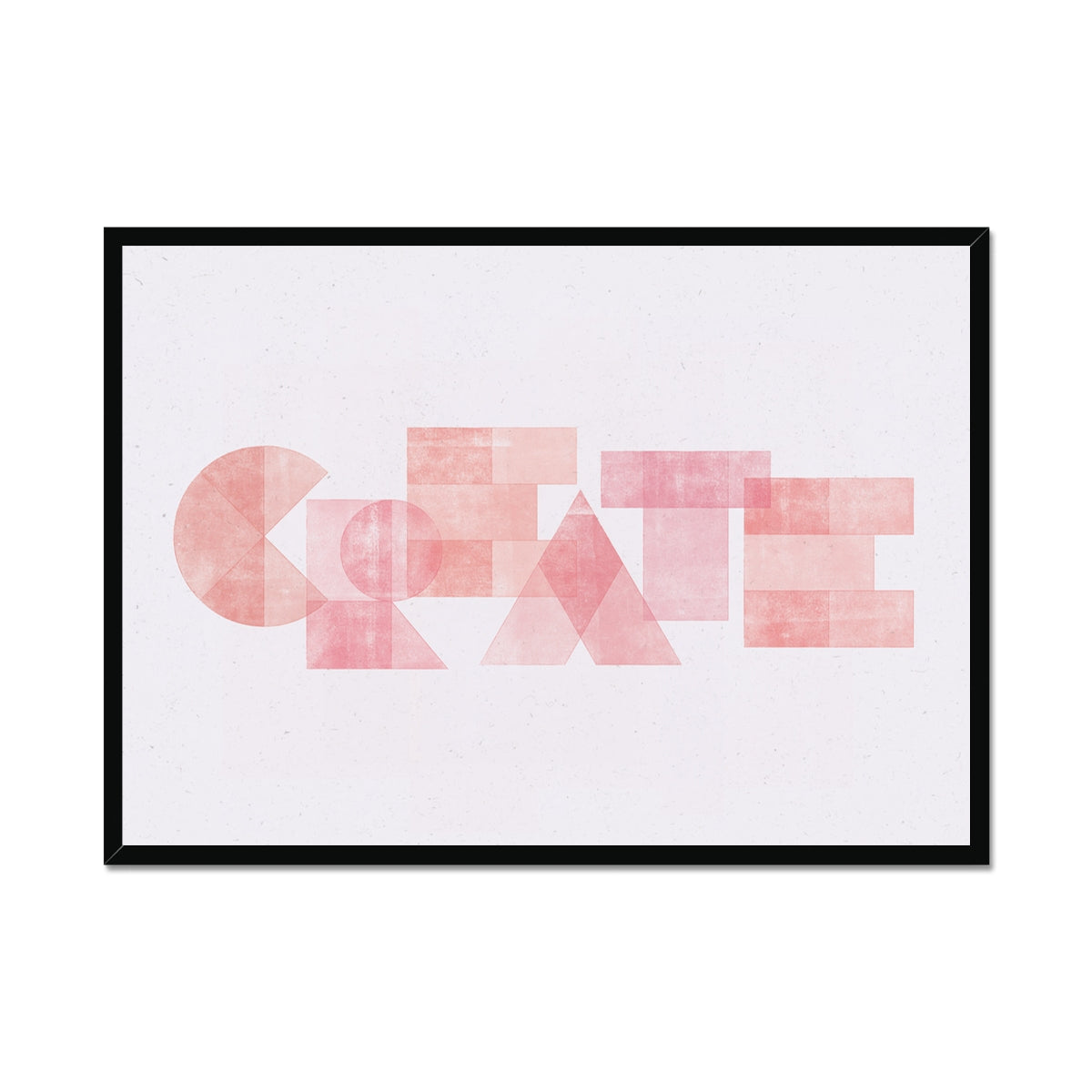CREATE - Geometric Typography Print