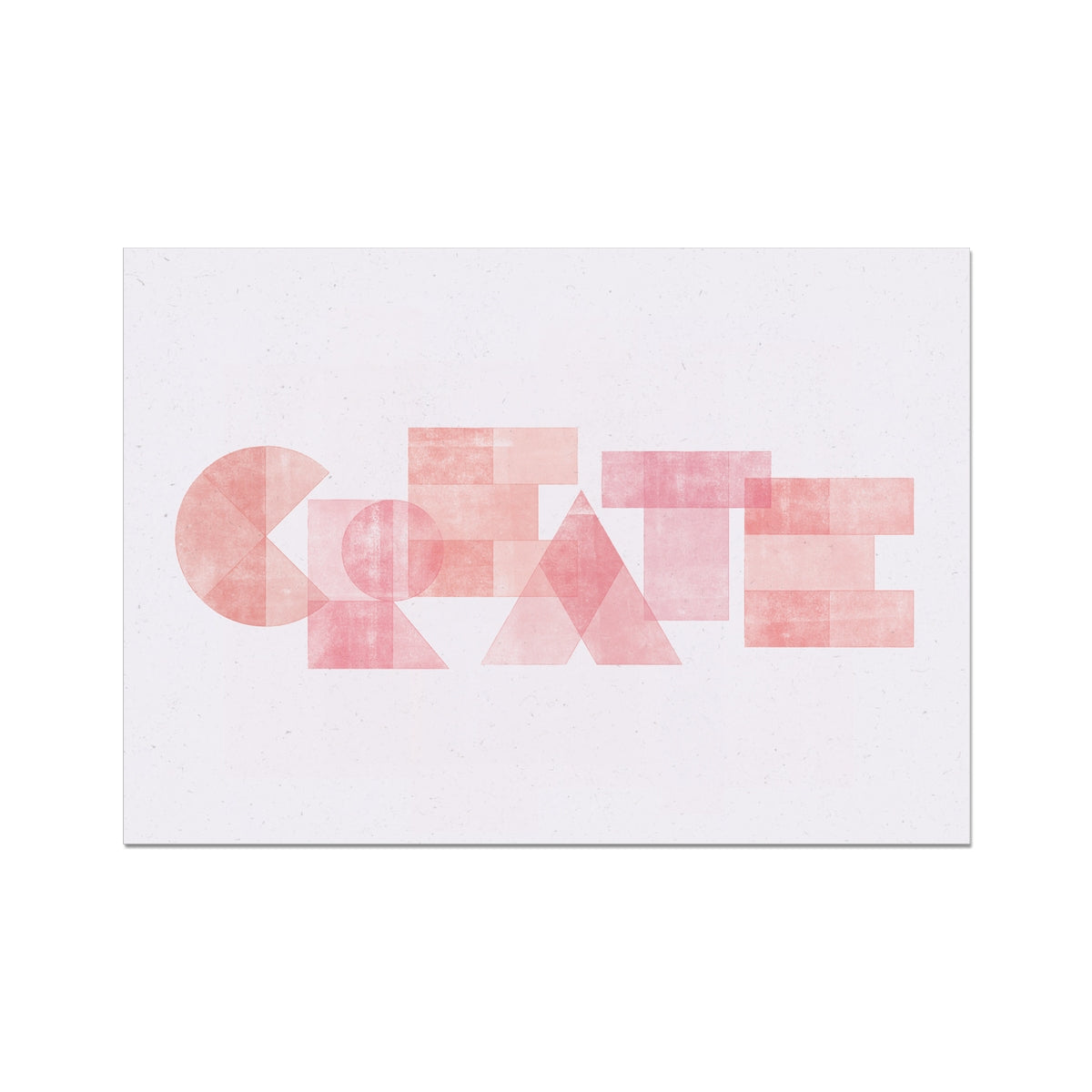 CREATE - Geometric Typography Print