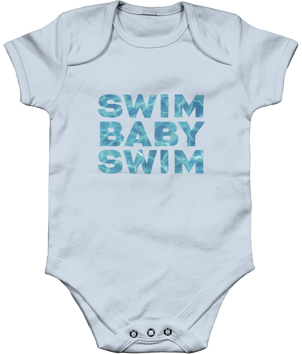 Short Sleeve Baby Bodysuit SWIM BABY SWIM