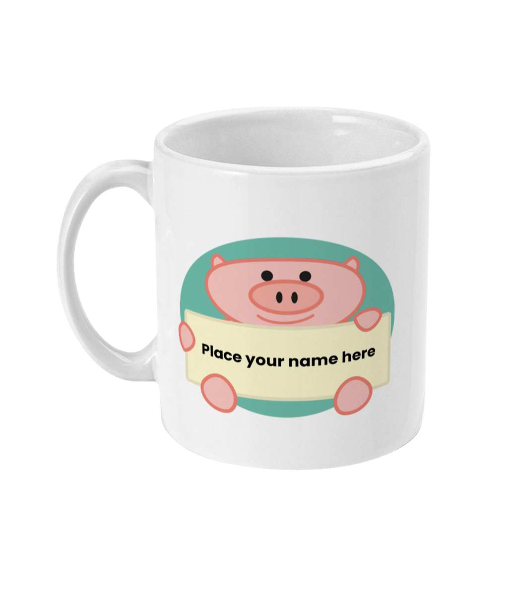 Personalised Pig Mug