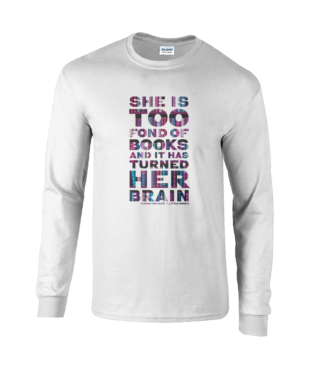 Gildan Ultra Cotton® Long Sleeve T-Shirt FondOfBooks 32x50cm-template