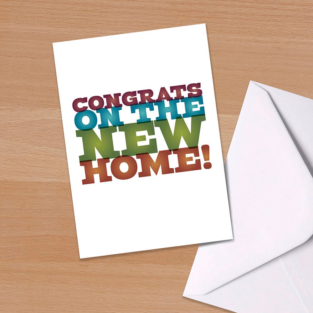 New home card - "Congrats on the New Home" New house card, Moving home card, Moving house card, Housewarming card, Congrats on the New Home