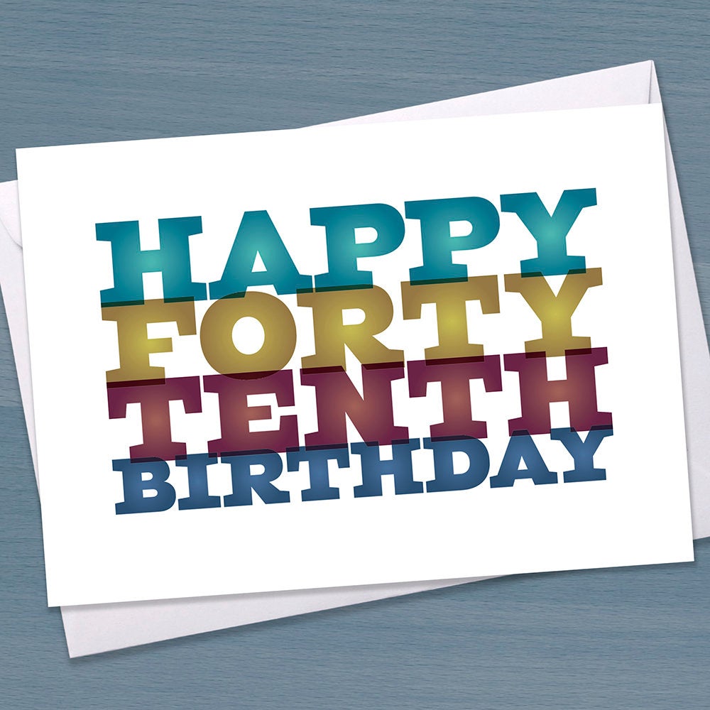 Funny 50th Birthday Card, Big 5-0, Fiftieth birthday, Forty Tenth Birthday, Milestone, Dad, Husband, Wife, Mum, Friend, brother