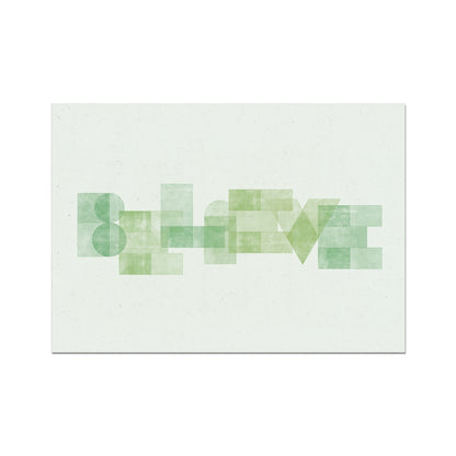 BELIEVE - Geometric Typography Print
