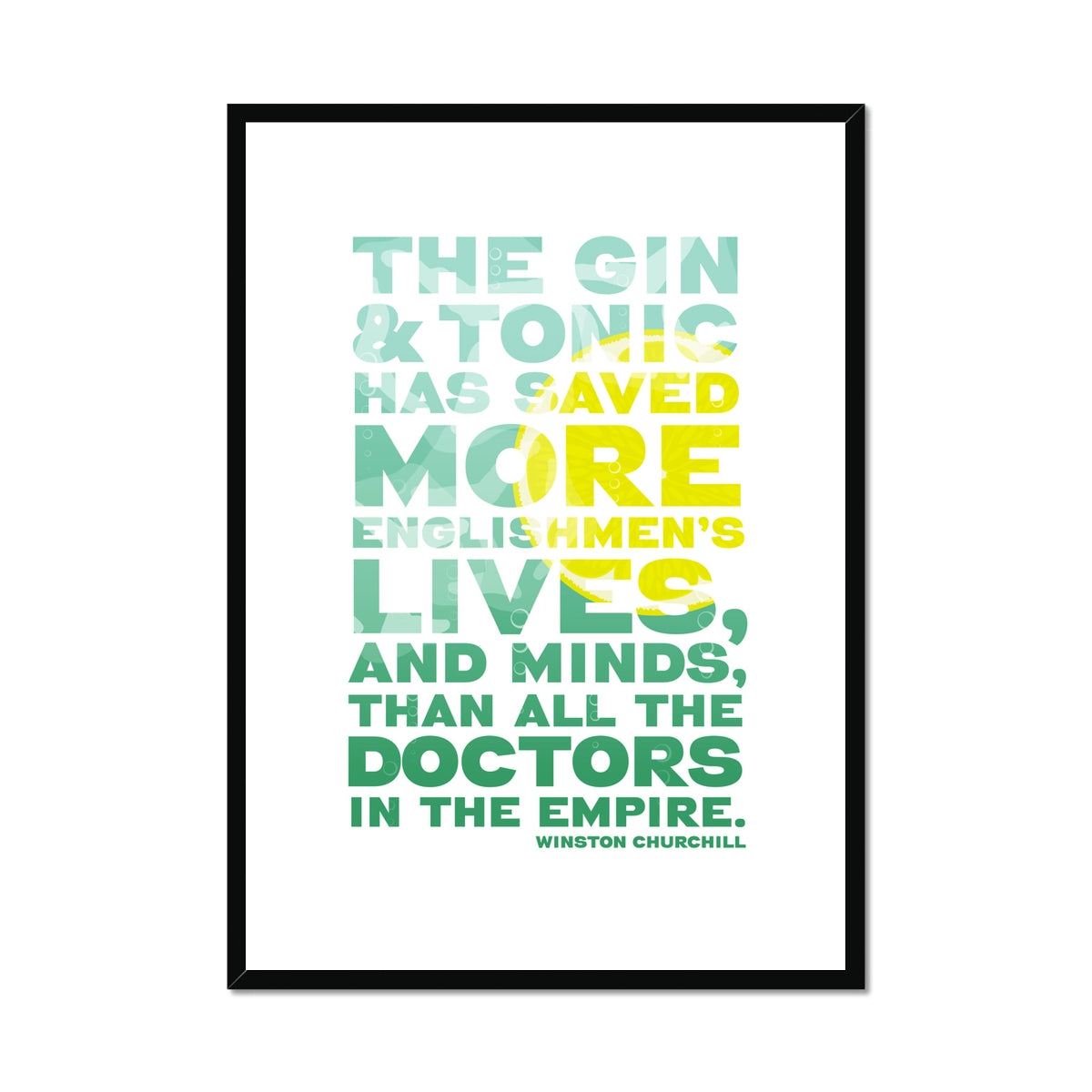 Funny Gin Quote Print