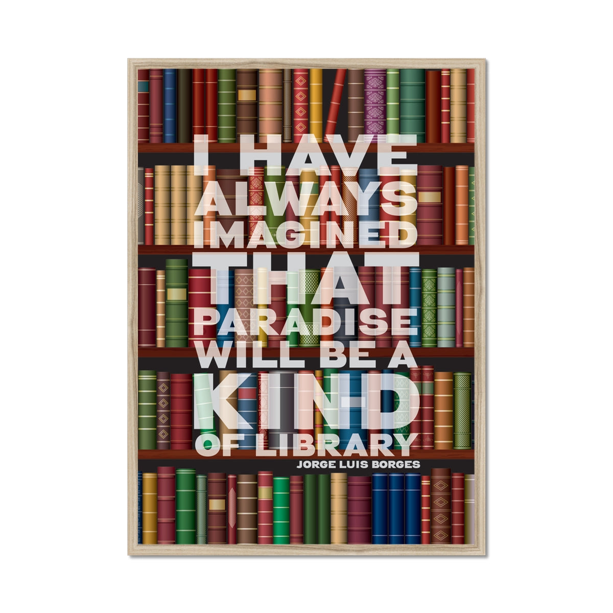 Paradise Library - Book Quote Print