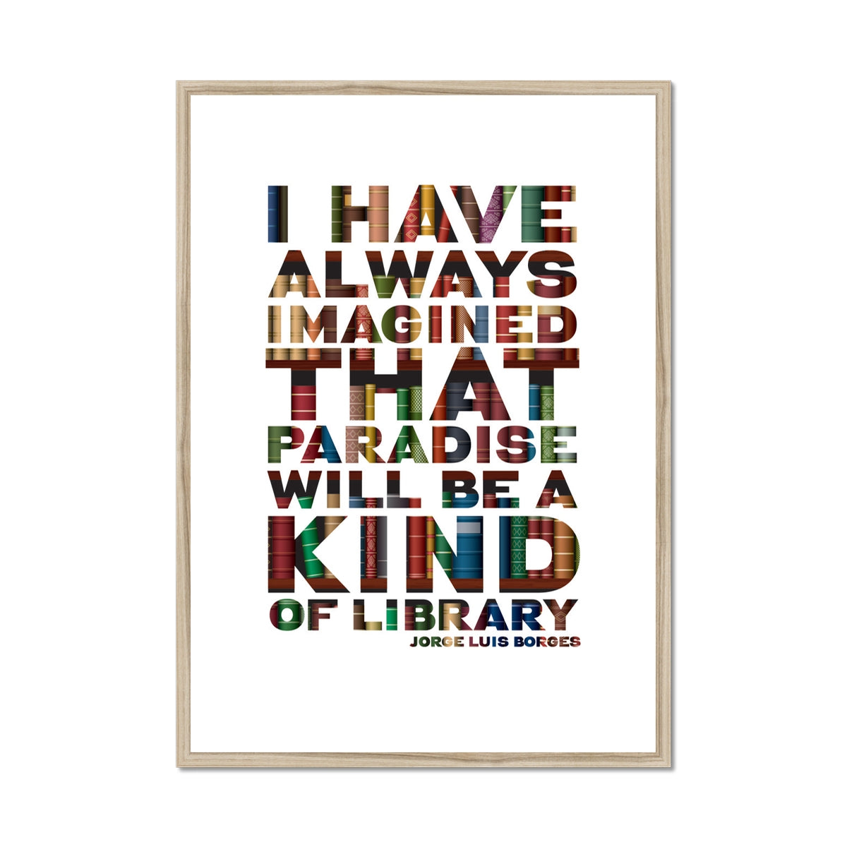 Paradise Library - Book Quote Print