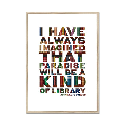 Paradise Library - Book Quote Print