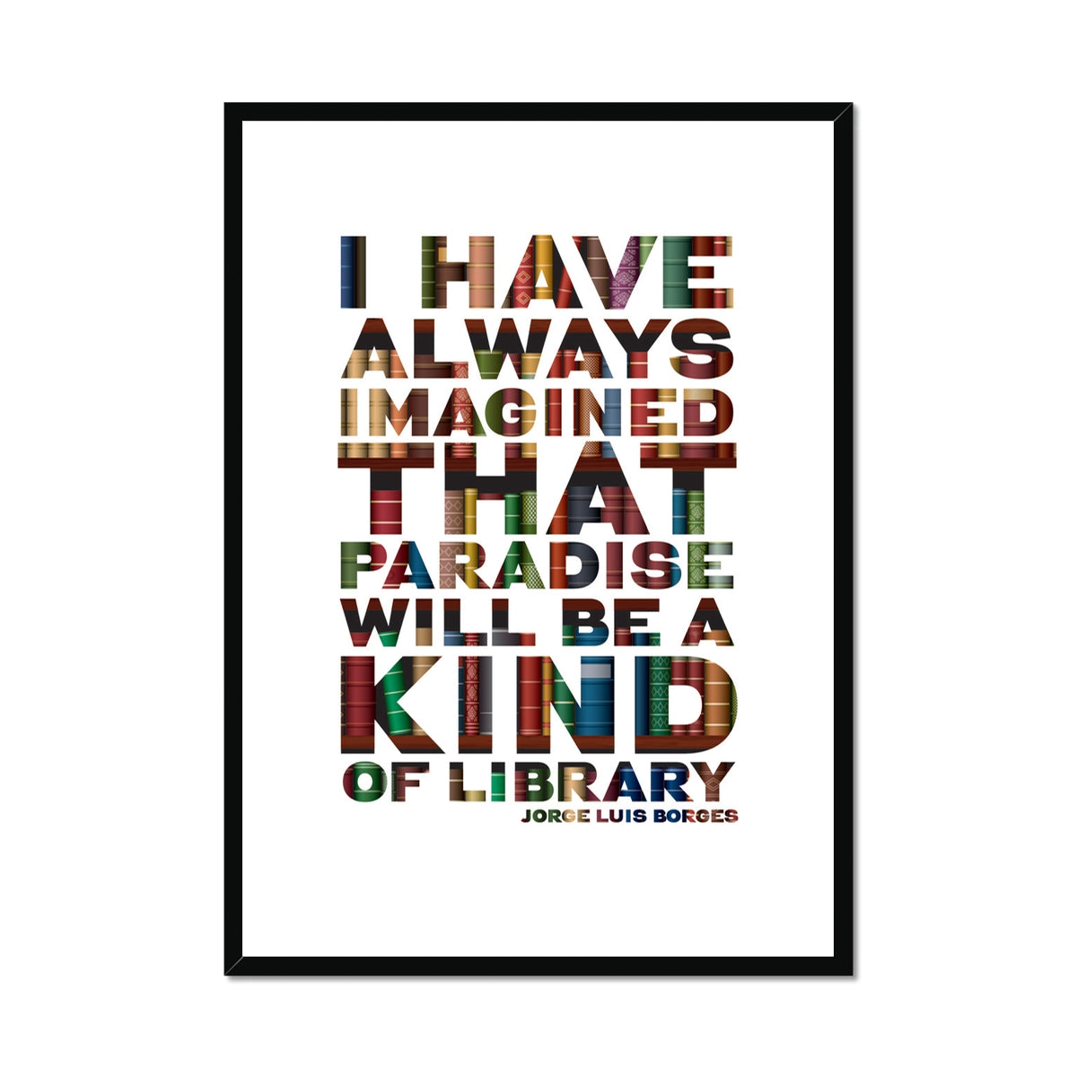 Paradise Library - Book Quote Print