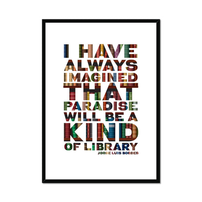 Paradise Library - Book Quote Print