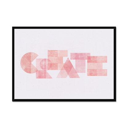 CREATE - Geometric Typography Print