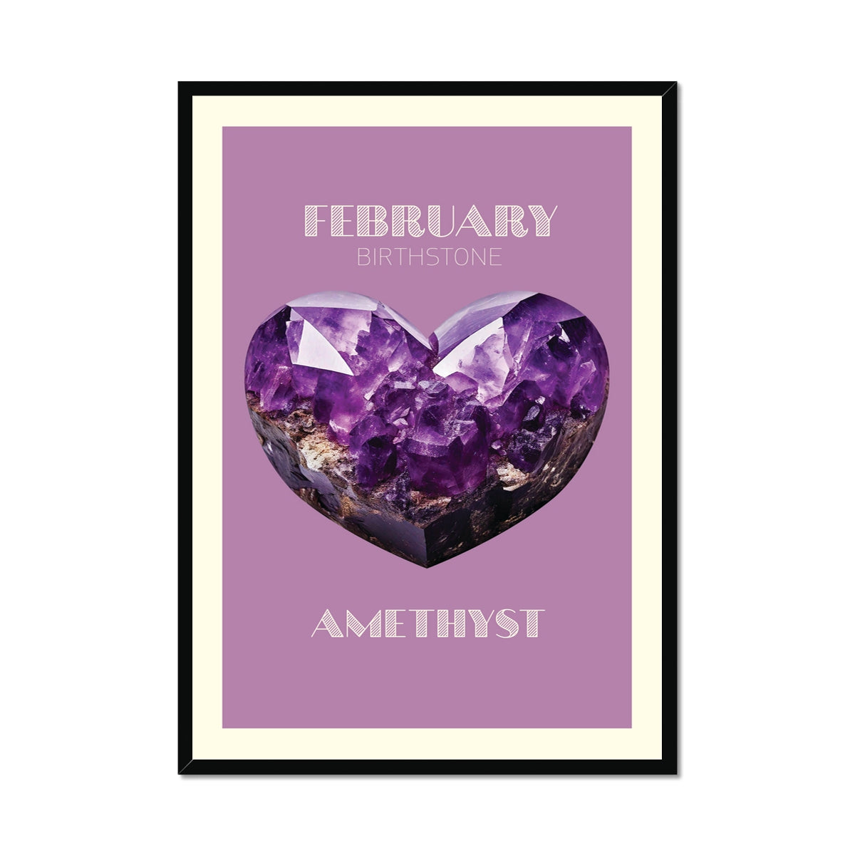 FEBRUARY Birthstone Print - Amethyst Art Print