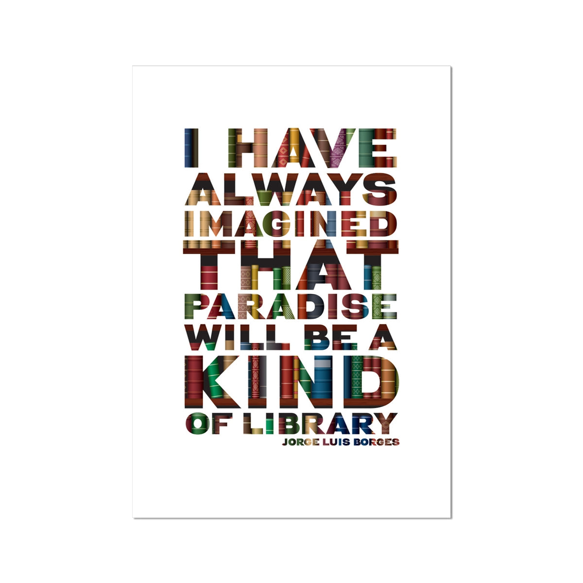 Paradise Library - Book Quote Print