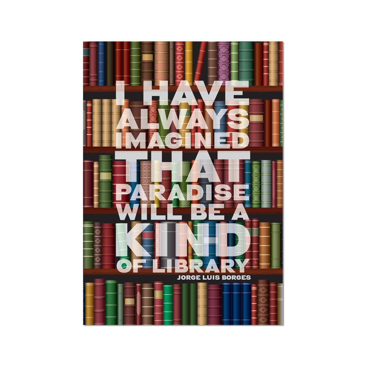 Paradise Library - Book Quote Print