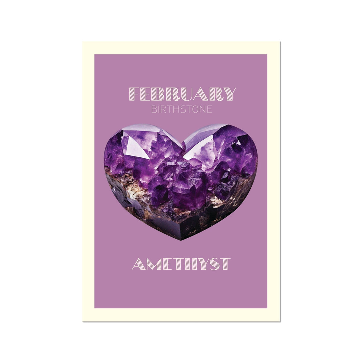 FEBRUARY Birthstone Print - Amethyst Art Print