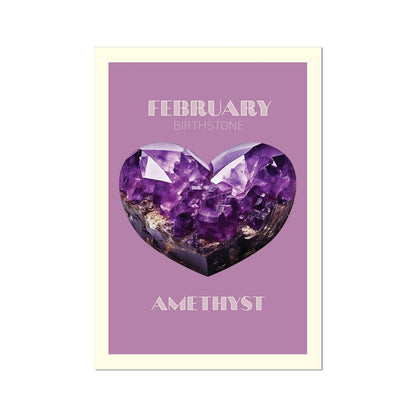 FEBRUARY Birthstone Print - Amethyst Art Print