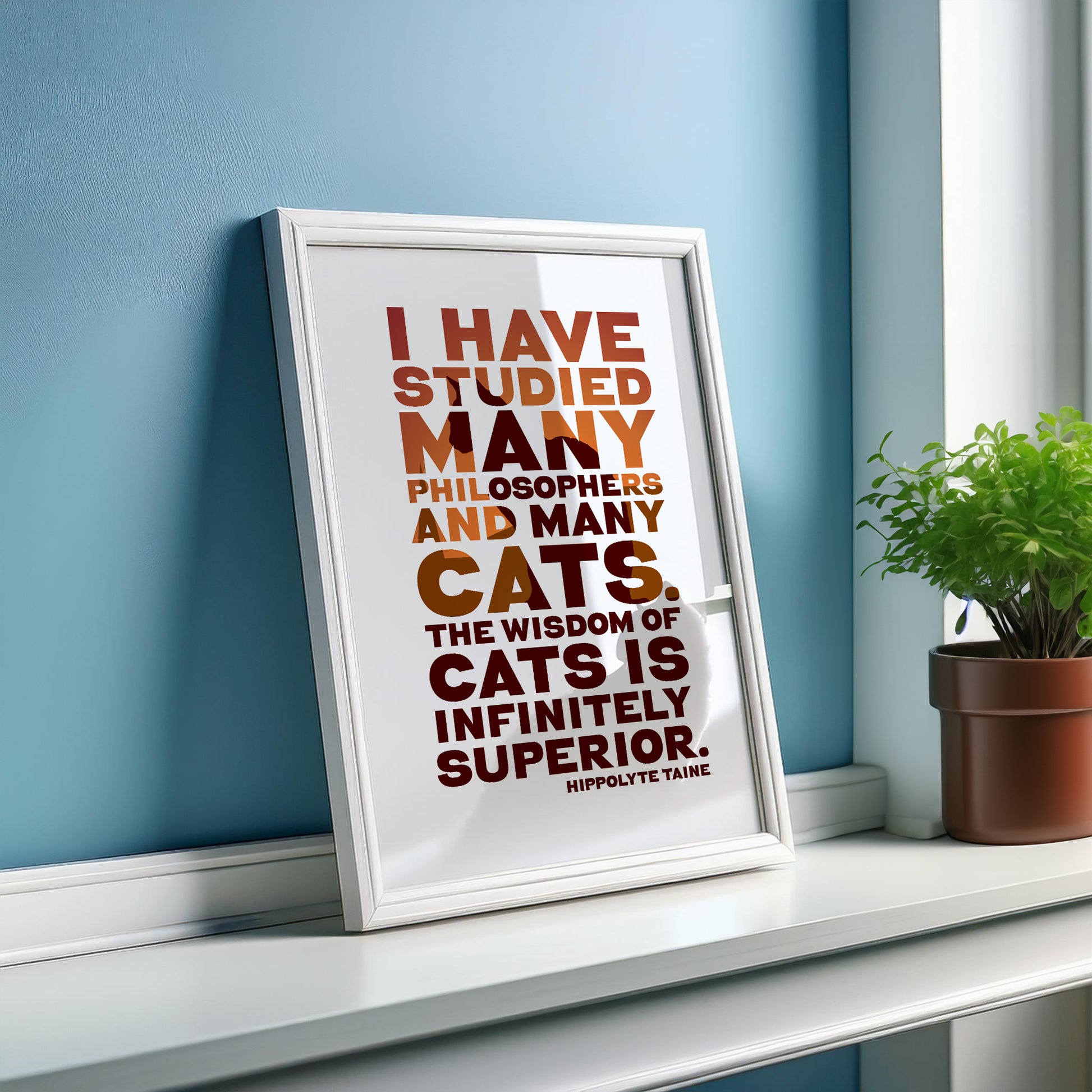 Funny Cat Quote Print