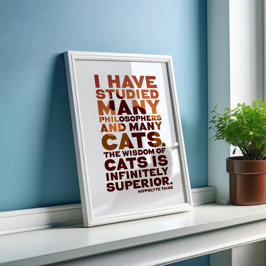 Funny Cat Quote Print