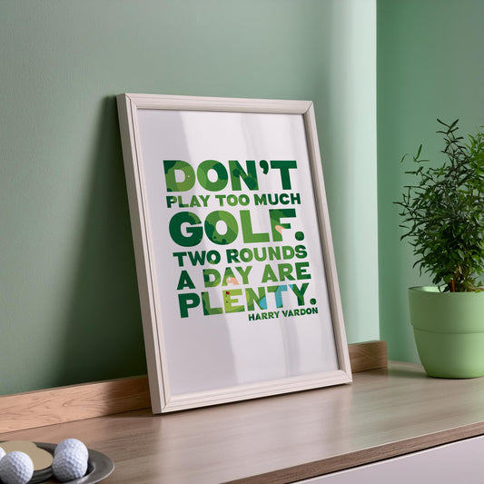 Funny Golf Quote Print