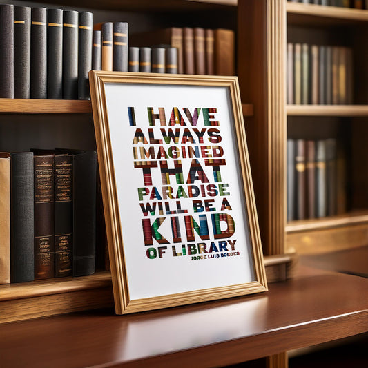 Paradise Library - Book Quote Print