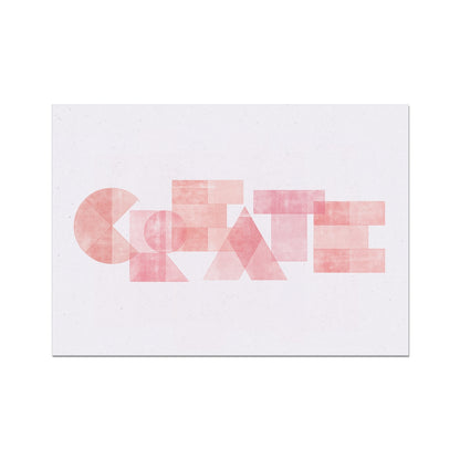 CREATE - Geometric Typography Print