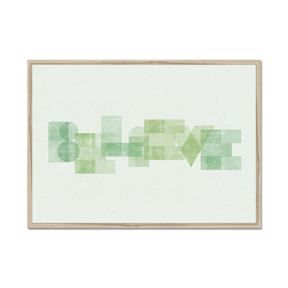 BELIEVE - Geometric Typography Print