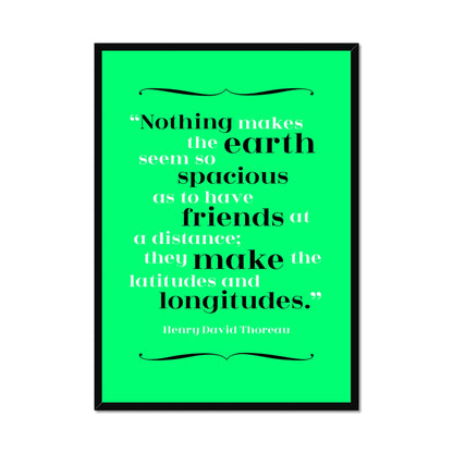 Henry David Thoreau - Distant Friends Quote Print