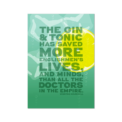 Funny Gin Quote Print