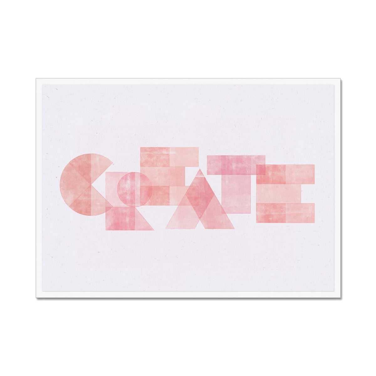 CREATE - Geometric Typography Print