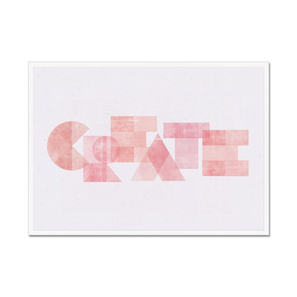 CREATE - Geometric Typography Print