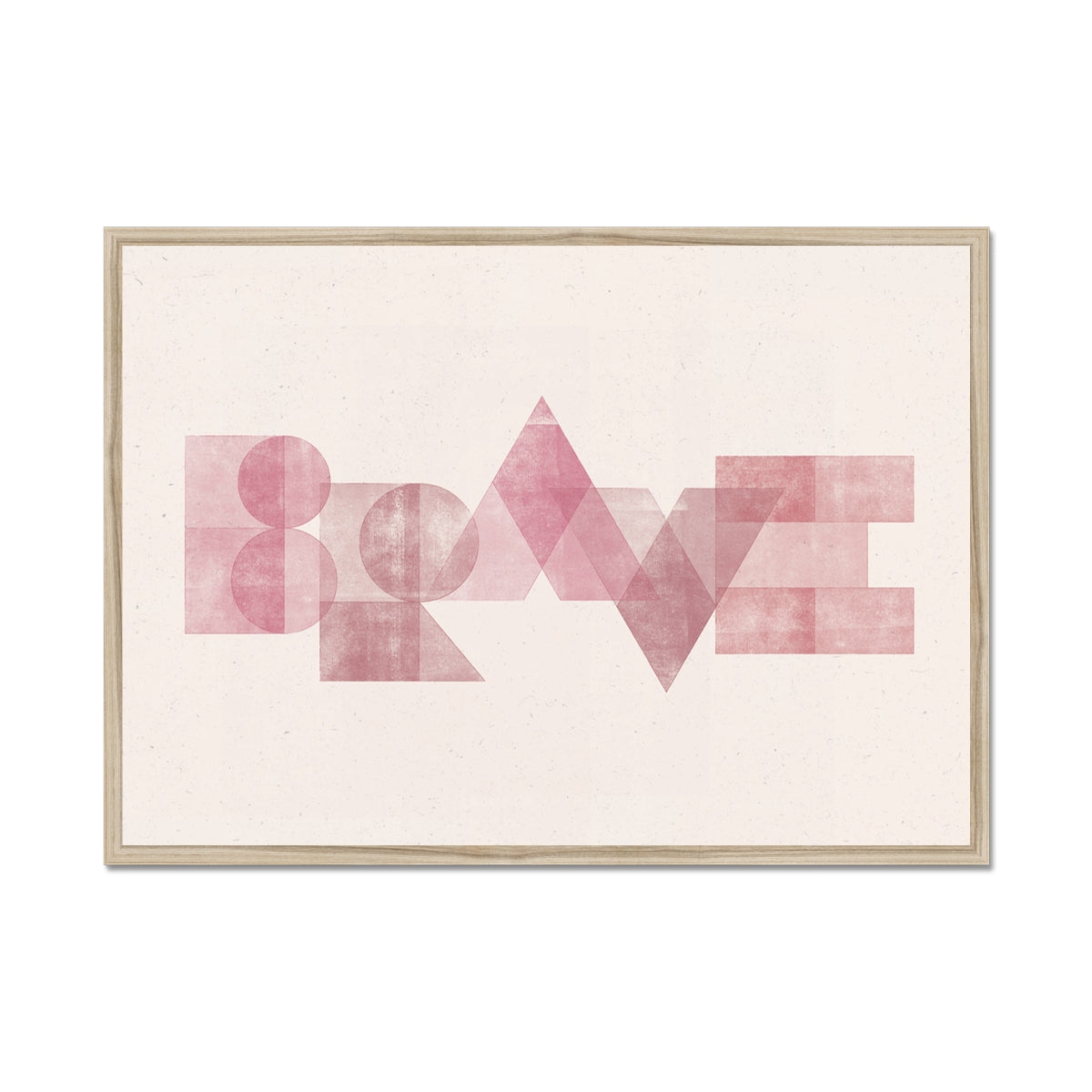 BRAVE - Geometric Typography Print