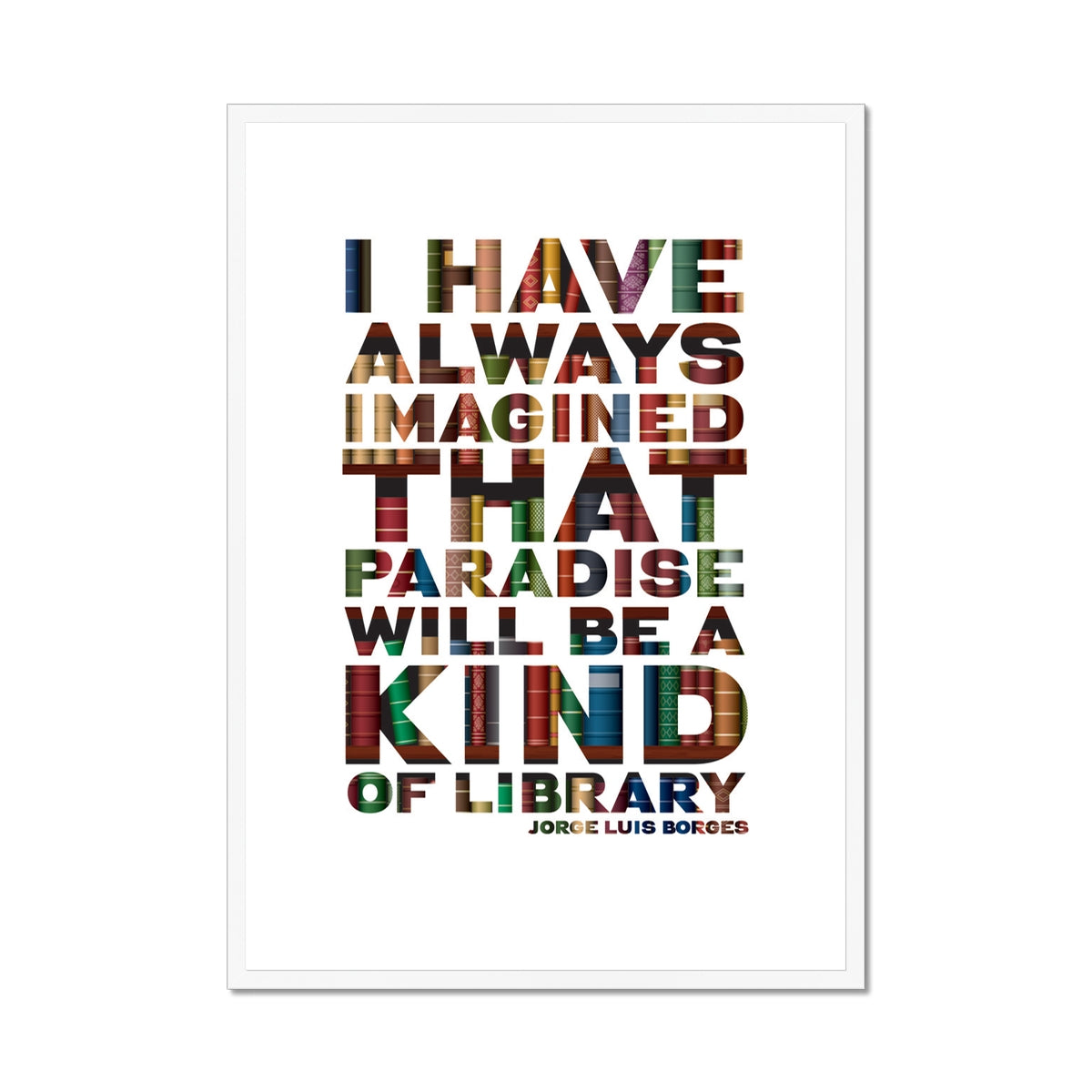 Paradise Library - Book Quote Print