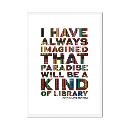 Paradise Library - Book Quote Print