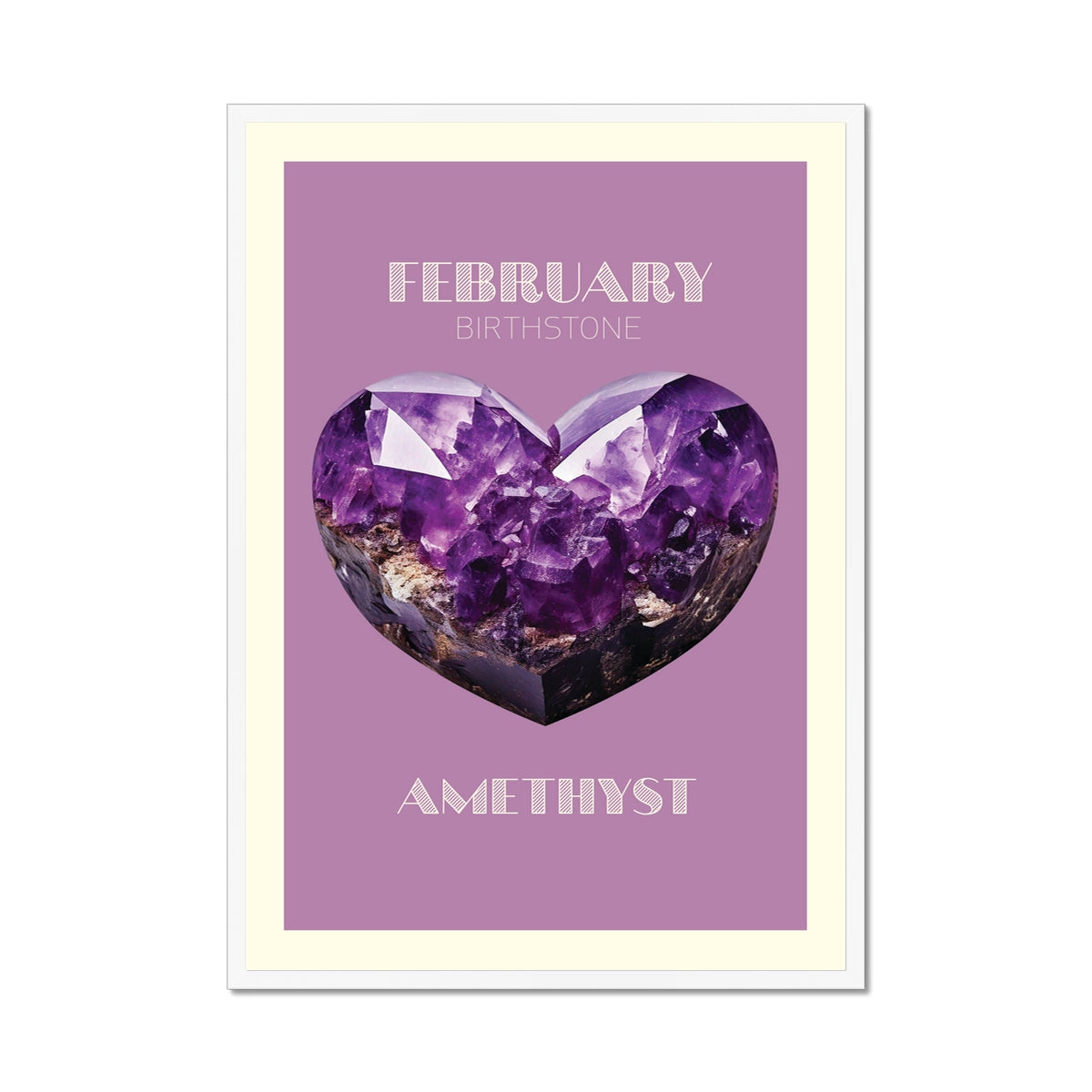 FEBRUARY Birthstone Print - Amethyst Art Print
