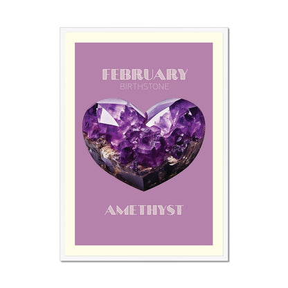 FEBRUARY Birthstone Print - Amethyst Art Print