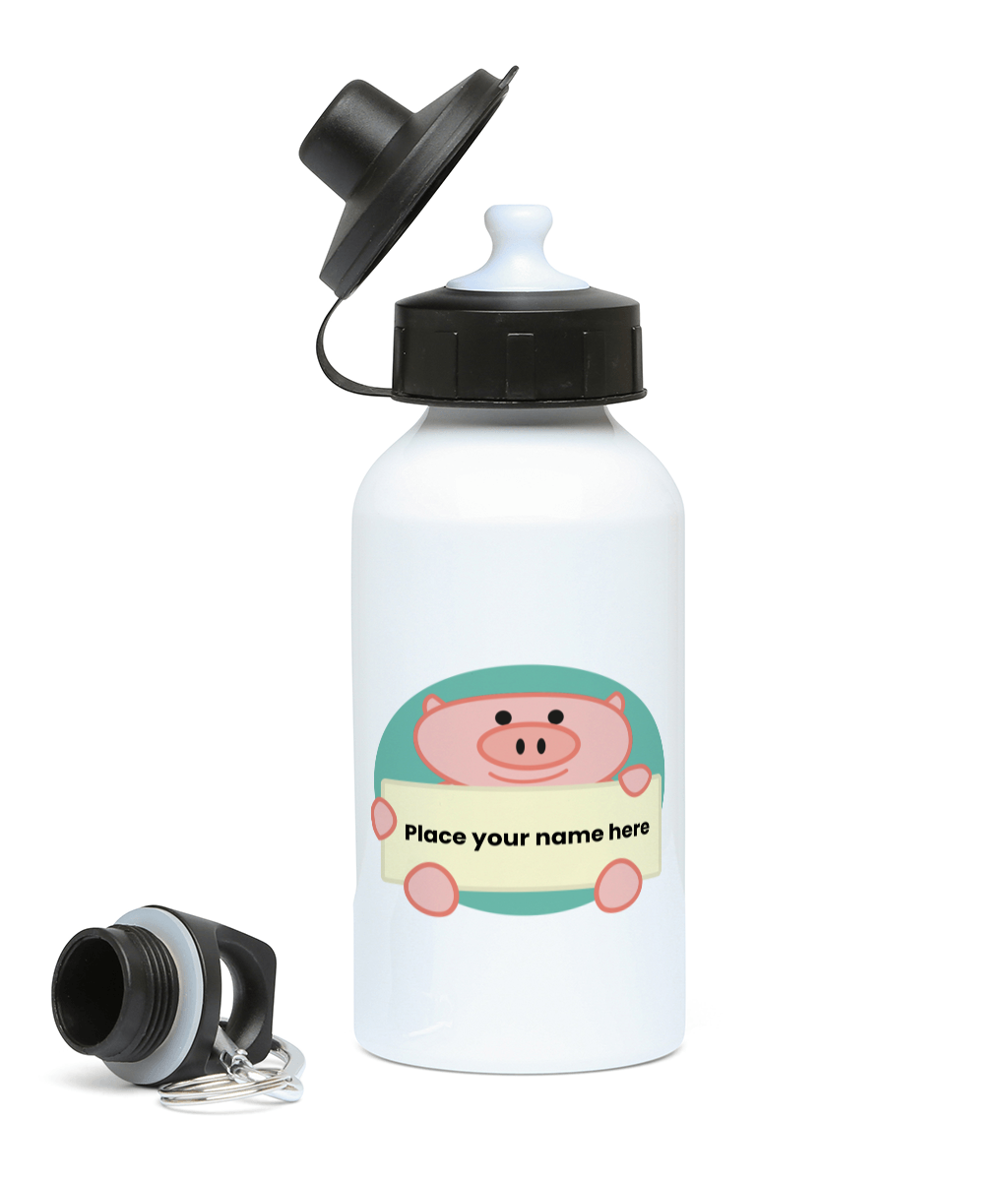 Pesonalised Pig water bottle