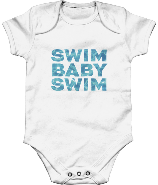 Short Sleeve Baby Bodysuit SWIM BABY SWIM