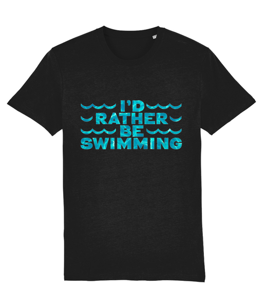 I'D RATHER BE SWIMMING - Unisex t-shirt