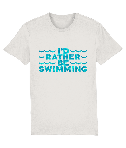 I'D RATHER BE SWIMMING - Unisex t-shirt