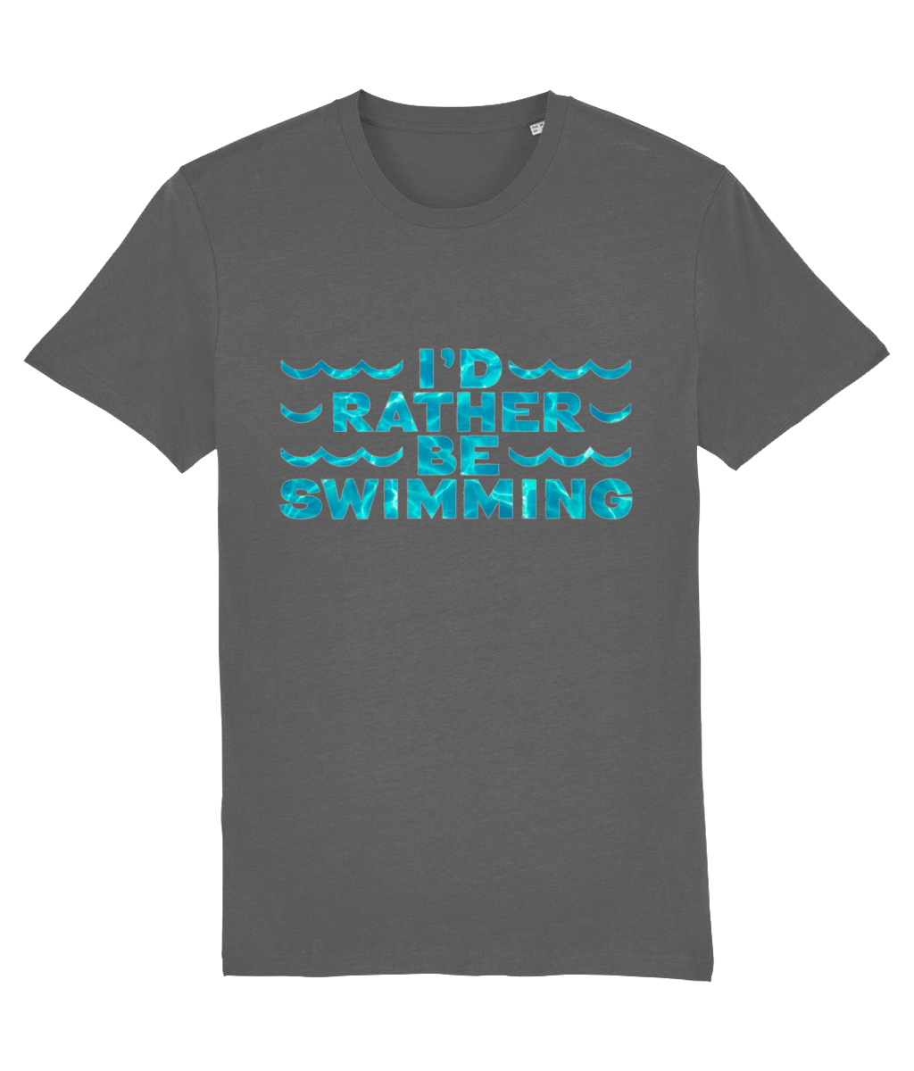 I'D RATHER BE SWIMMING - Unisex t-shirt