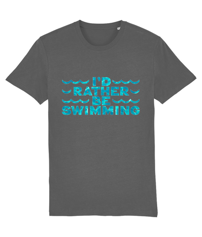 I'D RATHER BE SWIMMING - Unisex t-shirt