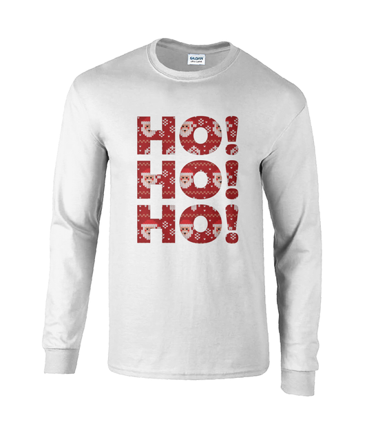 Long Sleeve T shirt - Christmas "Ho! Ho! Ho!"