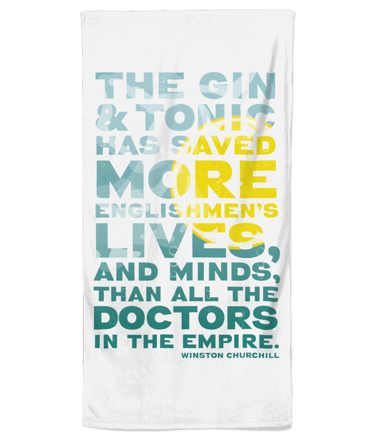 Beach Towel gift for a gin lover, Gin Gift, Gin Lover, Gin quote, Gin Lover present, Gin Illustration, Gin Decor