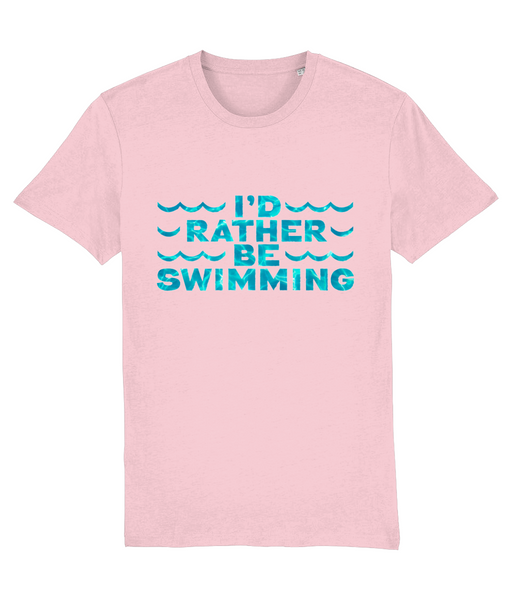 I'D RATHER BE SWIMMING - Unisex t-shirt