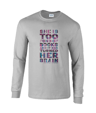 Gildan Ultra Cotton® Long Sleeve T-Shirt FondOfBooks 32x50cm-template