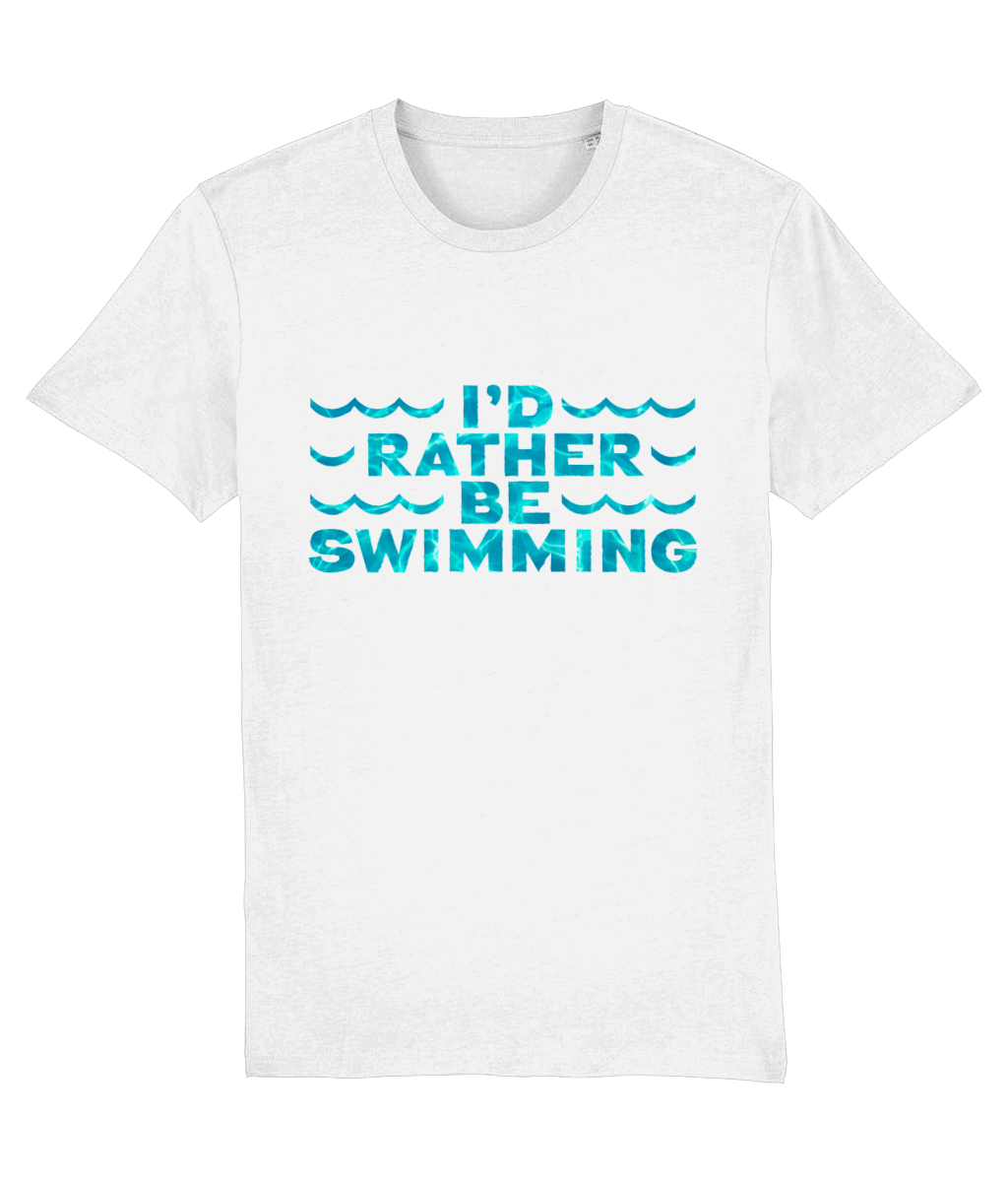 I'D RATHER BE SWIMMING - Unisex t-shirt