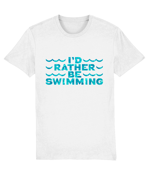 I'D RATHER BE SWIMMING - Unisex t-shirt