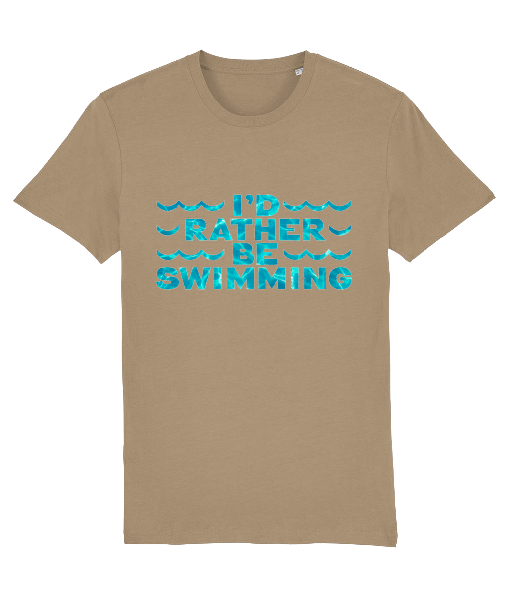 I'D RATHER BE SWIMMING - Unisex t-shirt