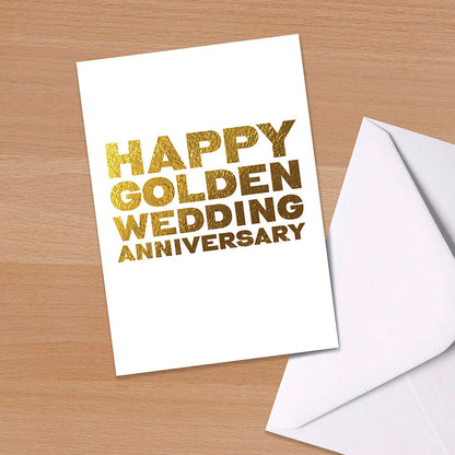 Happy Golden Wedding Anniversary / 50 years married / 50th wedding anniversary / Typography / Typographical
